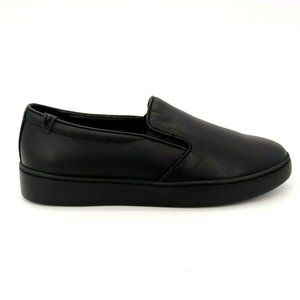 Vionic Womens Mahoney Avery Black Leather Casual Flats 7M